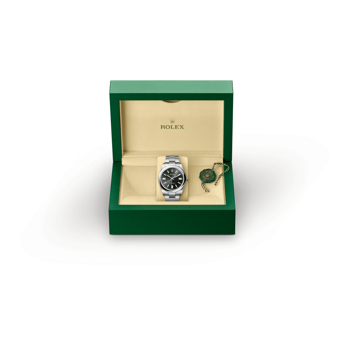 오이스터스틸 소재의 롤렉스 OYSTER PERPETUAL, M124300-0002 - 그리니치