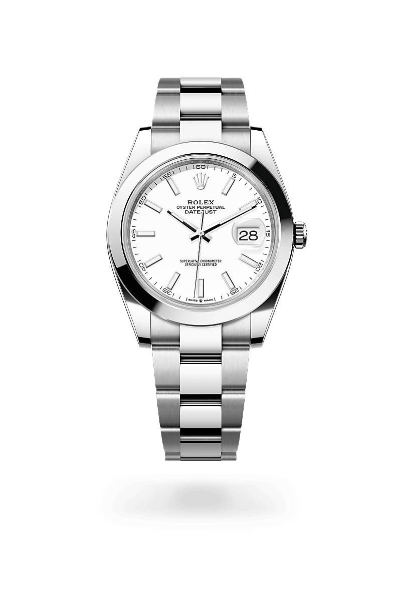 오이스터스틸 소재의 롤렉스 DATEJUST 정면, M126300-0005 - 그리니치