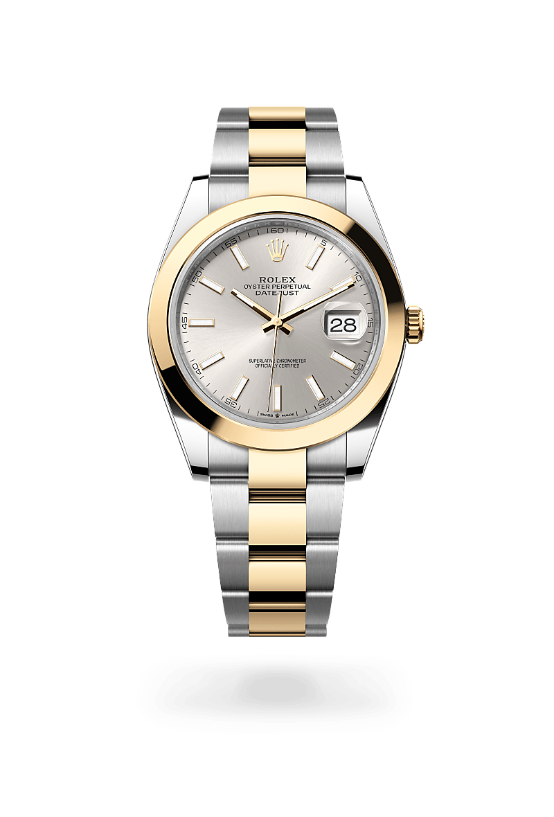 옐로우 롤레조 – 오이스터스틸과 옐로우 골드의 조합 소재의 롤렉스 DATEJUST 정면, M126303-0001 - 그리니치