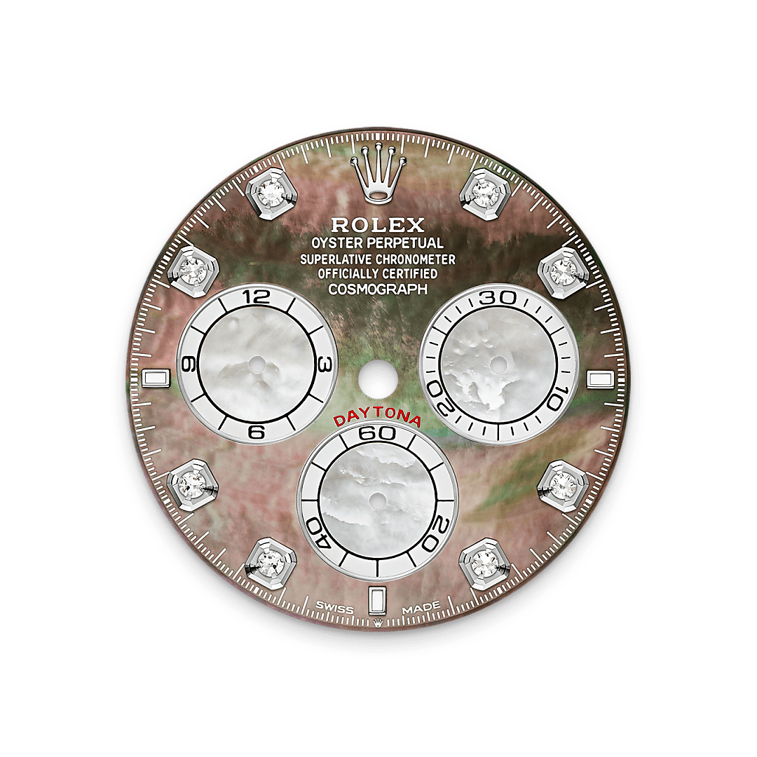 18캐럿 화이트 골드 소재의 롤렉스 Cosmograph Daytona 다이얼, M126579RBR-0001 - 그리니치