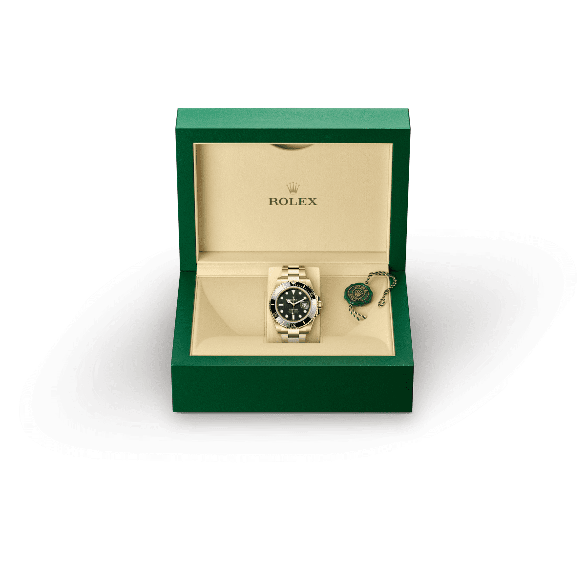 18캐럿 옐로우 골드 소재의 롤렉스 SUBMARINER, M126618LN-0002 - 그리니치