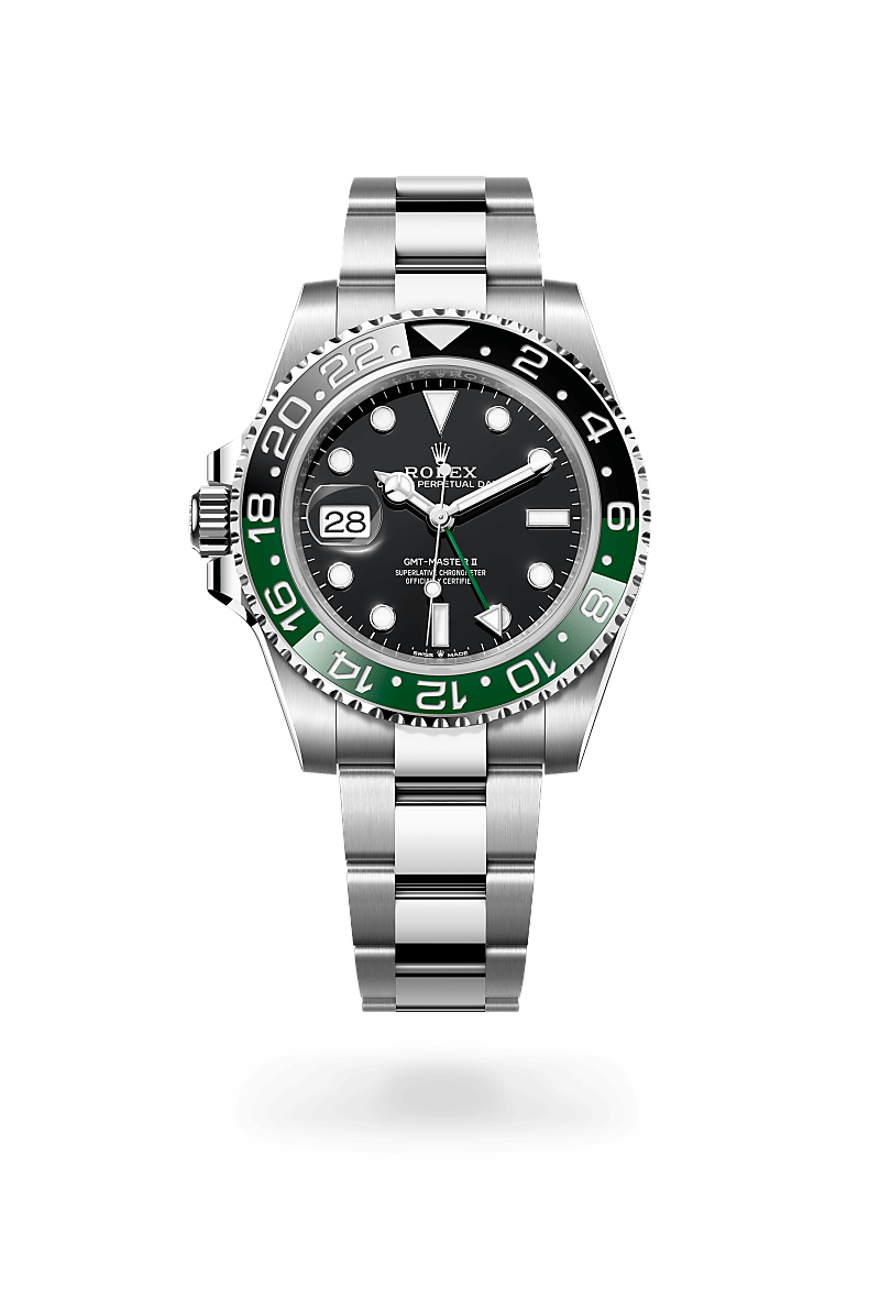 rolex GMT-MASTER II front view in Oystersteel, M126720VTNR-0001 - Greenwich