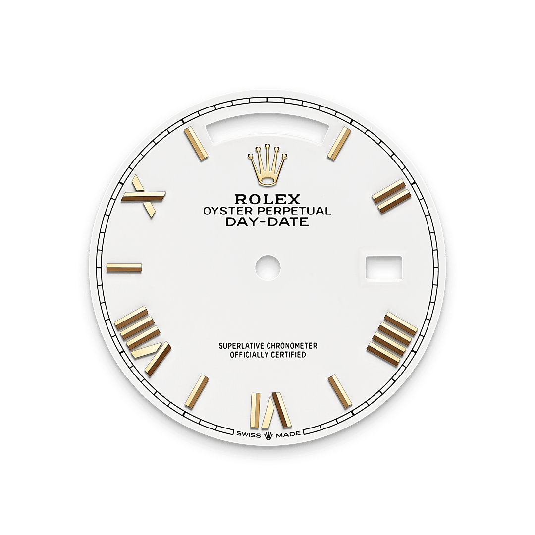 rolex Day-Date 36 dial in 18 ct yellow gold, M128238-0113 - Greenwich