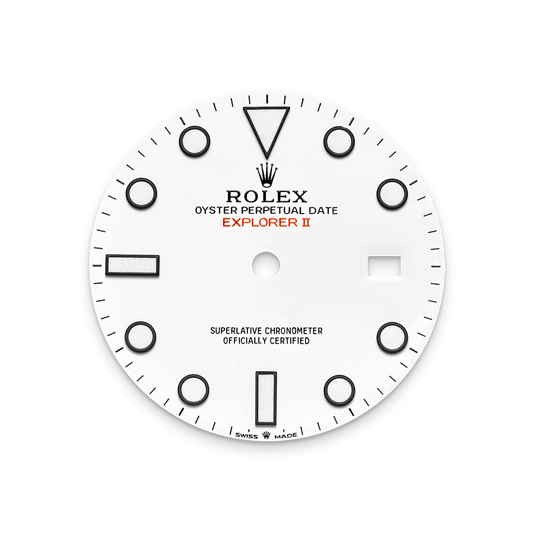 rolex Explorer II dial  in Oystersteel, M226570-0001 - Greenwich