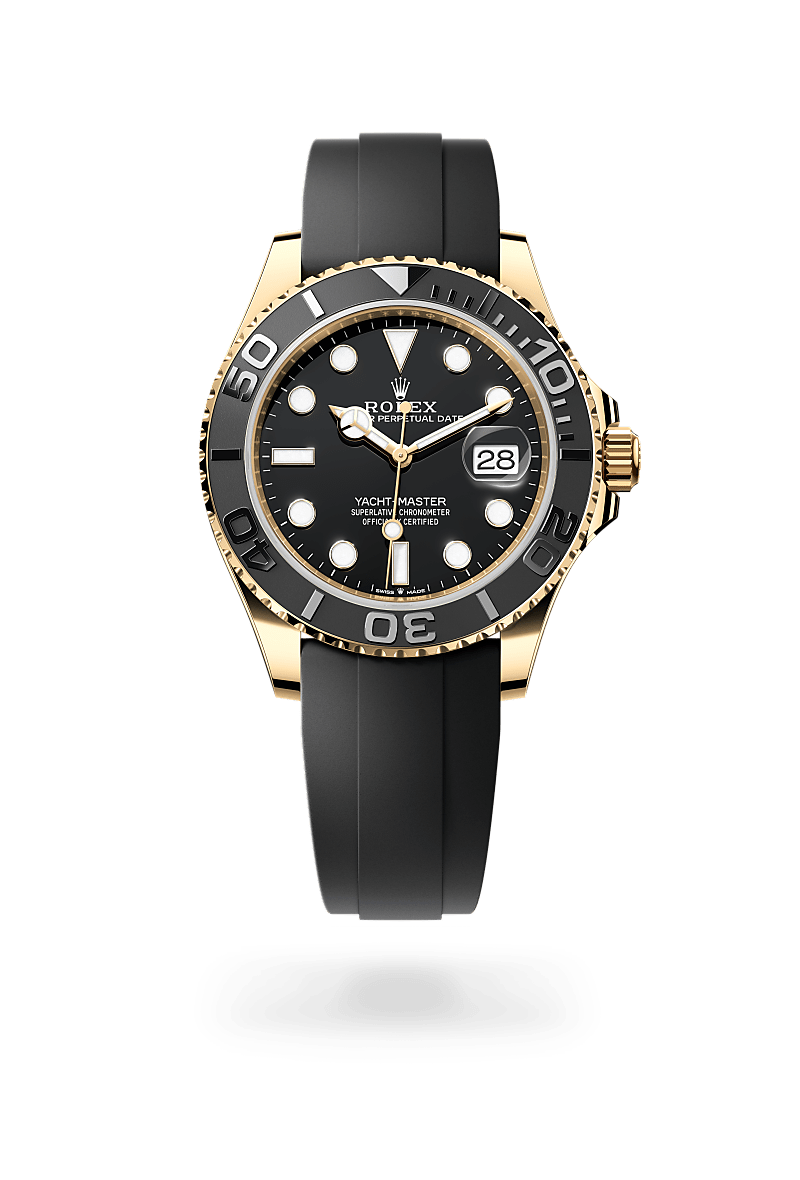 18캐럿 옐로우 골드 소재의 롤렉스 YACHT-MASTER 정면, M226658-0001 - 그리니치