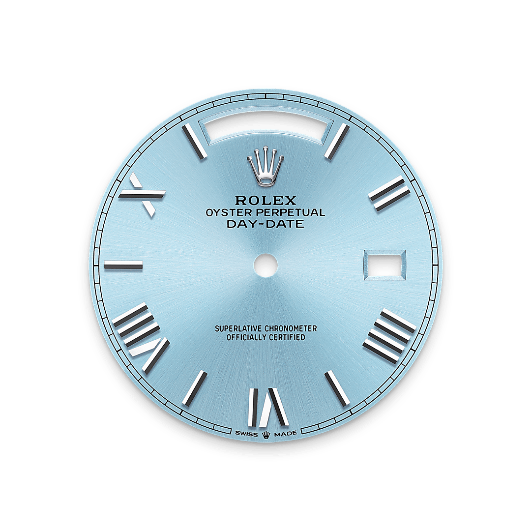 rolex Day-Date 40 dial in Platinum, M228236-0012 - Greenwich