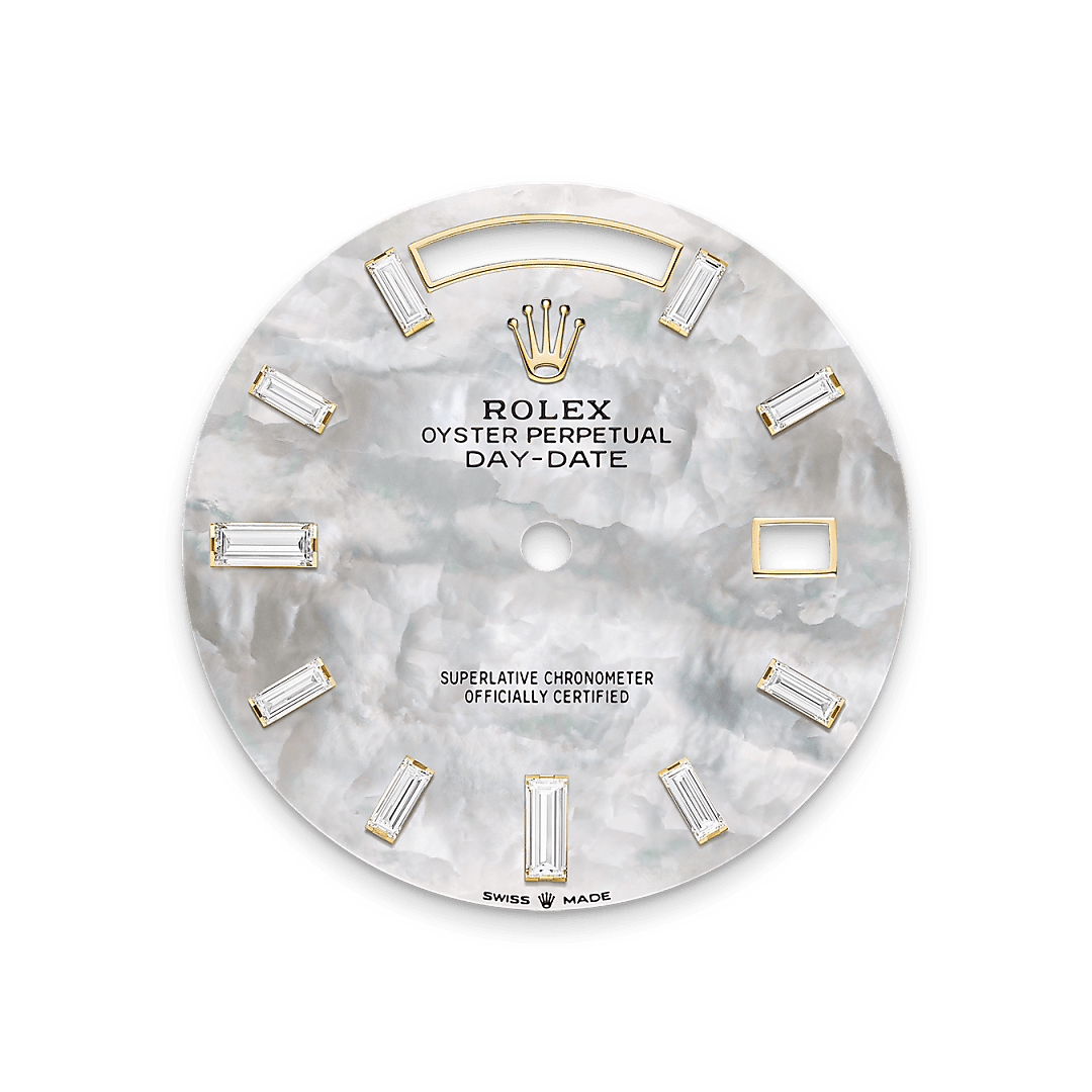 rolex Day-Date 40 dial in 18 ct yellow gold, M228238-0071 - Greenwich