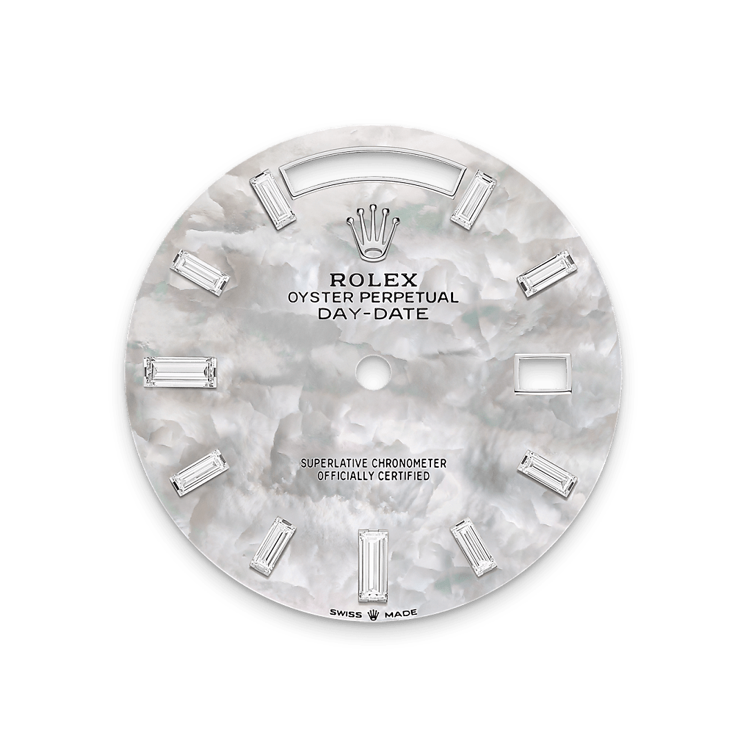 rolex Day-Date 40 dial in 18 ct white gold, M228239-0078 - Greenwich