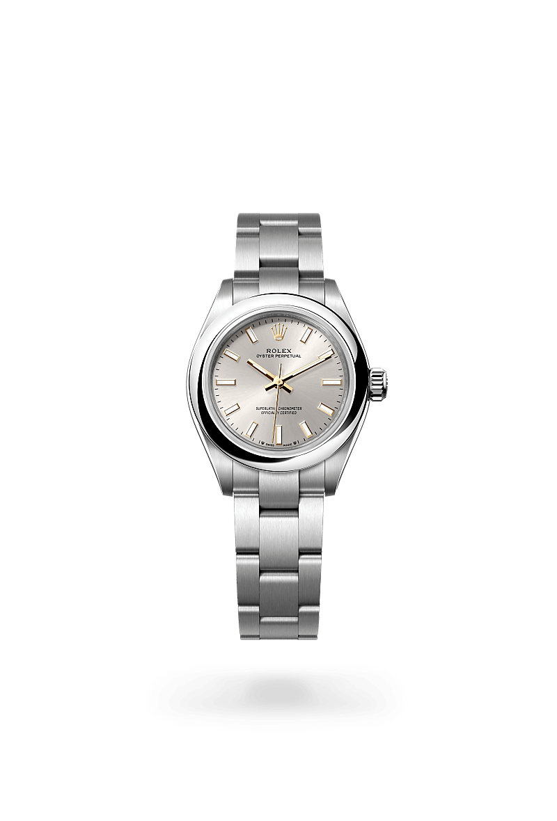 오이스터스틸 소재의 롤렉스 OYSTER PERPETUAL 정면, M276200-0001 - 그리니치