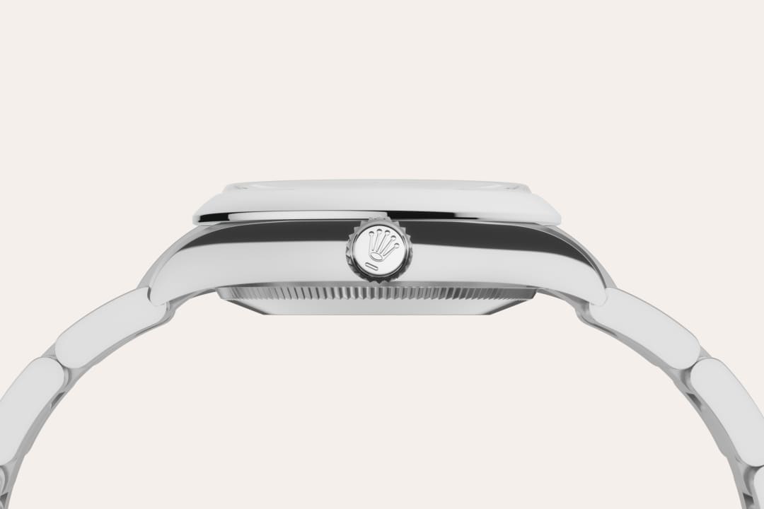 오이스터스틸 소재의 롤렉스 Oyster Perpetual 31 소재 및 크라운, M277200-0007 - 그리니치