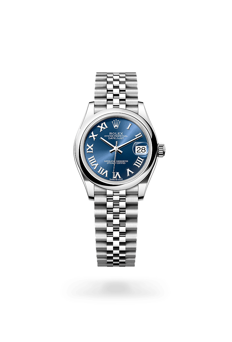 오이스터스틸 소재의 롤렉스 DATEJUST 정면, M278240-0018 - 그리니치