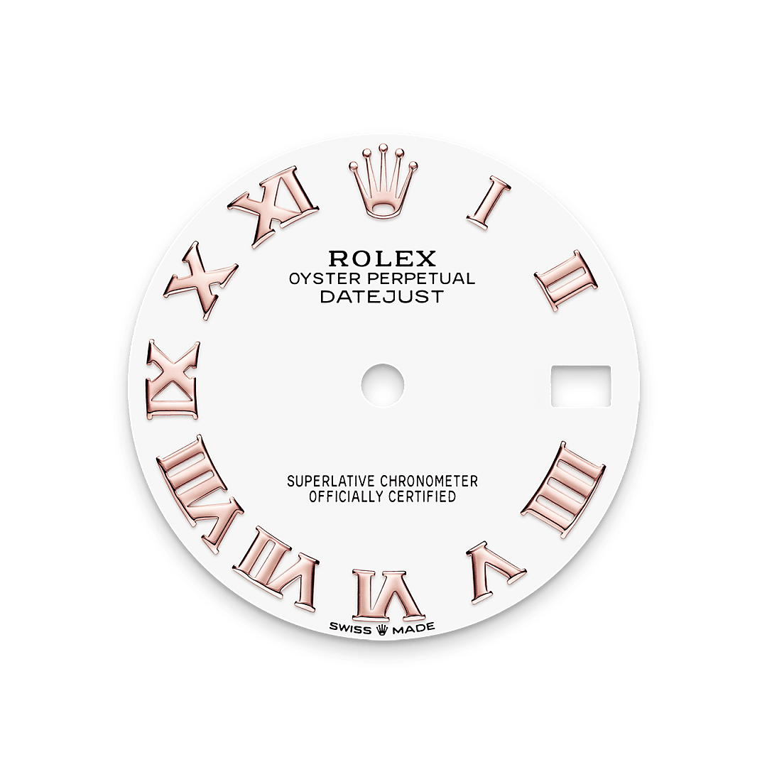 rolex Datejust 31 dial in Everose Rolesor - combination of Oystersteel and Everose gold, M278271-0002 - Greenwich