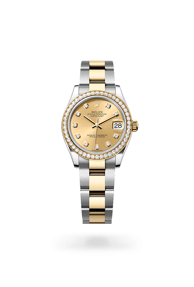 rolex DATEJUST front view in Yellow Rolesor - combination of Oystersteel and yellow gold, M278383RBR-0025 - Greenwich