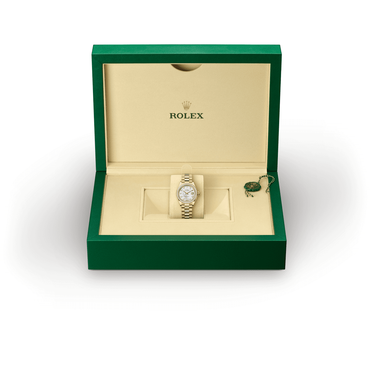 18캐럿 옐로우 골드 소재의 롤렉스 LADY-DATEJUST, M279138RBR-0015 - 그리니치