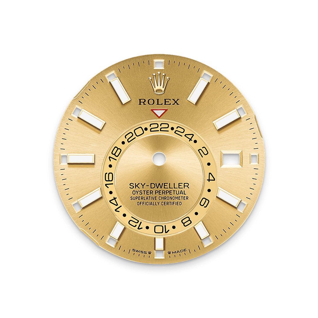 rolex Sky-Dweller dial in Yellow Rolesor - combination of Oystersteel and yellow gold, M336933-0001 - Greenwich