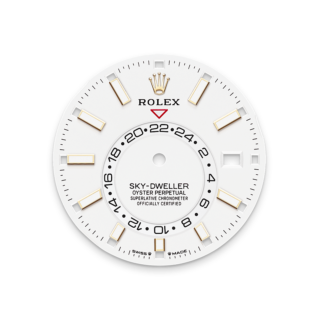 rolex Sky-Dweller dial in 18 ct yellow gold, M336938-0006 - Greenwich