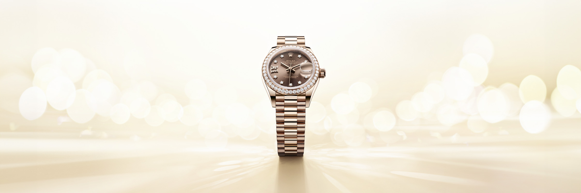 화이트 롤레조 – 오이스터스틸과 화이트 골드의 조합 소재의 롤렉스 LADY-DATEJUST, M279174-0015 - 그리니치